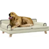 PawHut -Huisdierenbank-Polyester-100x62x32cm-Beige