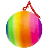 Duckiez Beachbal Met Sleutelhanger 23cm In Netje - 10 stuks