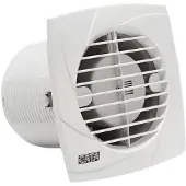CATA B-15 PLUS T axiaal afzuigventilator met timer, 25W, kanaalaansluiting Ø150mm, wit