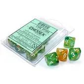 Chessex Nebula Lente/wit Luminary D10 Dobbelsteen Set (10 stuks)