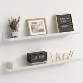 Unyqoos Stijlvolle en Functionele Wandplanken Set van Acryl voor Diverse Ruimtes