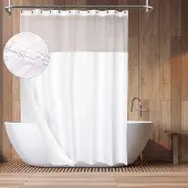 Unyqoos Elegant katoenen douchegordijn met uitneembare voering en raamdetail
