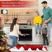 Unyqoos Set van twee kerstthema keukenmatten met antislip en absorberende eigenschappen