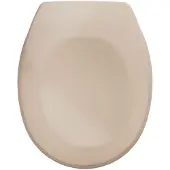 Unyqoos Beige toiletbril met antibacterieel duroplast en roestvrijstalen bevestiging