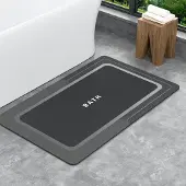 Unyqoos Donkergrijze antislip badmat met snelle absorptie en wasbare functie