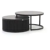 Bellagio + 15% kassakorting | Oriago lounge tuintafelset ø85cm(h:45cm)/ø78cm (h:36cm)