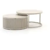 Bellagio + 10% kassakorting | Oriago lounge tuintafelset ø85cm(h:45cm)/ø78cm (h:36cm)