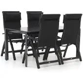 Bellagio + 10% kassakorting | Fermo/Sestino 160cm dining tuinset 5-delig verstelbaar