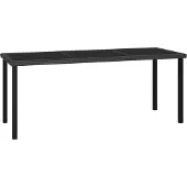 Syfax Tuintafel 180x70x73 cm poly rattan zwart