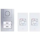 M-E Modern-Electronics Vistus AD ALU 4020 S Vistus Complete set voor Deurintercom Kabelgebonden Tweegezinswoning Zilver