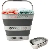 Unyqoos Opvouwbare wasmand en opbergbox met handige draaggrepen en ventilatie