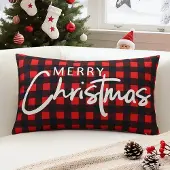 Unyqoos Rode Kerstkussensloop 30x50 cm voor Sfeervolle Woonkamer of Slaapkamer