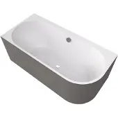 Polysan Astra L MONOLITH asymmetrisch bad 160x75x60cm, wit/agila
