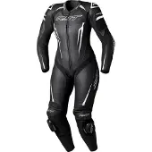 Rst Tractech Evo D3O, leren pak 1st. geperforeerd vrouwen ,Zwart/Wit ,XL