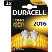 Duracell 2x Lithium CR2016 3V - 2 stuks