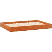 vidaXL Hondenbed Wasbruin 92 x 64 x 9 cm Massief vurenhout