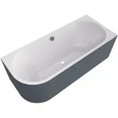Polysan Viva R MONOLITH asymmetrisch bad 170x75x60cm, wit/siena