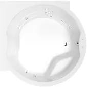 Polysan Royal Corner Whirlpoolbad, 173x173x49cm, Attraction Hydro, chroom