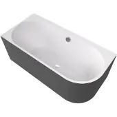 Polysan Astra L Monolith Asymmetrisch bad 160x75x60cm, wit/carina