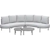 Garden Impressions Solita lounge sofa set sand - rope grey sand