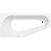 Polysan Tigra Whirlpoolbad links, 170x80x46cm, Highline Hydro, chroom