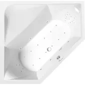 Polysan Floss Whirlpoolbad, 145x145x50cm, Highline Hydro-Air, chroom