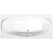 Polysan Garda Whirlpoolbad, 190x90x44cm, Attraction Hydro-Air, chroom