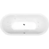 Polysan Viva O Whirlpoolbad, 175x80x47cm, Attraction Hydro, chroom
