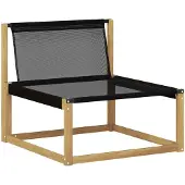 vidaXL Buiten bank set 5 st Wit en zwart