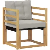 vidaXL Buitensofa Massief Acaciahout en Textilene Wit