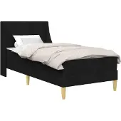 vidaXL Bedframe met matras met hoofdeinde Polyester