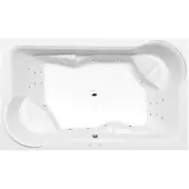 Polysan Duo Whirlpoolbad, 200x120x45cm, Attraction Hydro, chroom