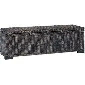 vidaXL Opbergbox Zwart 110 x 35 x 45 cm