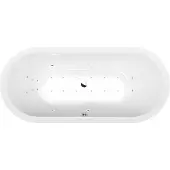 Polysan Viva O whirlpoolbad, 185x80x47cm, Attraction Hydro-Air, chroom