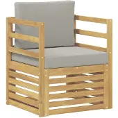 vidaXL Buiten bank set Polyester Wit en lichtgrijs