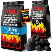 Deuba Houtskoolbriketten set van 7 stuks elk 3kg