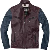 Black-Cafe London Firenze Rood Blauw Leren Motorjas Maat 54
