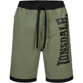 Lonsdale Zwemshorts 'Clennell' olijfgroen / zwart
