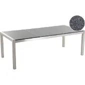 Beliani GROSSETO - Tuintafel - Grijs - 220 x 100 cm - Graniet