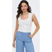 ONLY Top 'ONLFENJA' blauw / lichtblauw / spar / offwhite