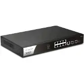Draytek Vigor Switch P2100, 8x, 8x PoE+ (AT) 140W, 2SFP, Gbps, Managed