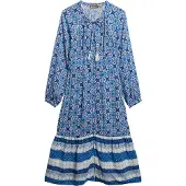 Superdry Blousejurk navy / royal blue/koningsblauw / wit