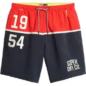 Superdry Zwemshorts marine / rood / wit