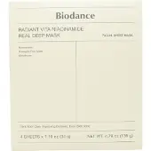 BIODANCE Radiant Vita Niacinamide RealDeep Mask 1 Doos (34 g x 4 stuks) Geel