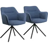 Happy Garden Set van 2 blauwe stoffen stoelen DANNA