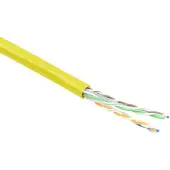 ACT U/UTP CAT6a 10 Gigabit netwerkkabel met flexibele aders - AWG24 - PVC / geel - 305 meter