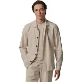 Profuomo Overshirt beige donkere knoop gemeleerd