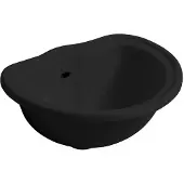 Kerasan Retro Keramische inbouwwastafel 50x41cm, mat zwart