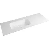 Sapho Aruba Wastafel links, 170x51,5 cm, Rockstone wit mat