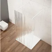 Gelco Vario White Vrijstaande inloopdouche, Scandinavisch glas, 800 mm
